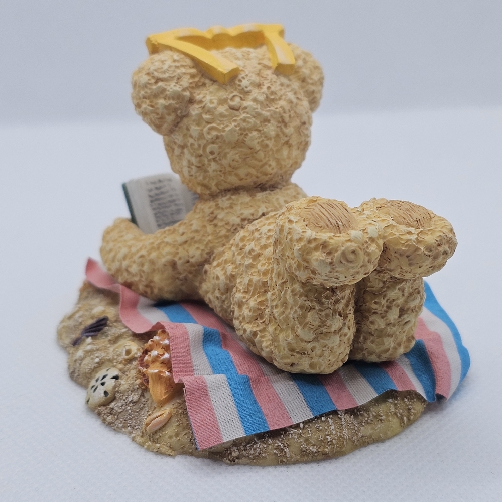 Hamilton Collection Snuggle Bear Sand Beach Sun Figurine 2001 Tanning Book Sea - Picture 3 of 5